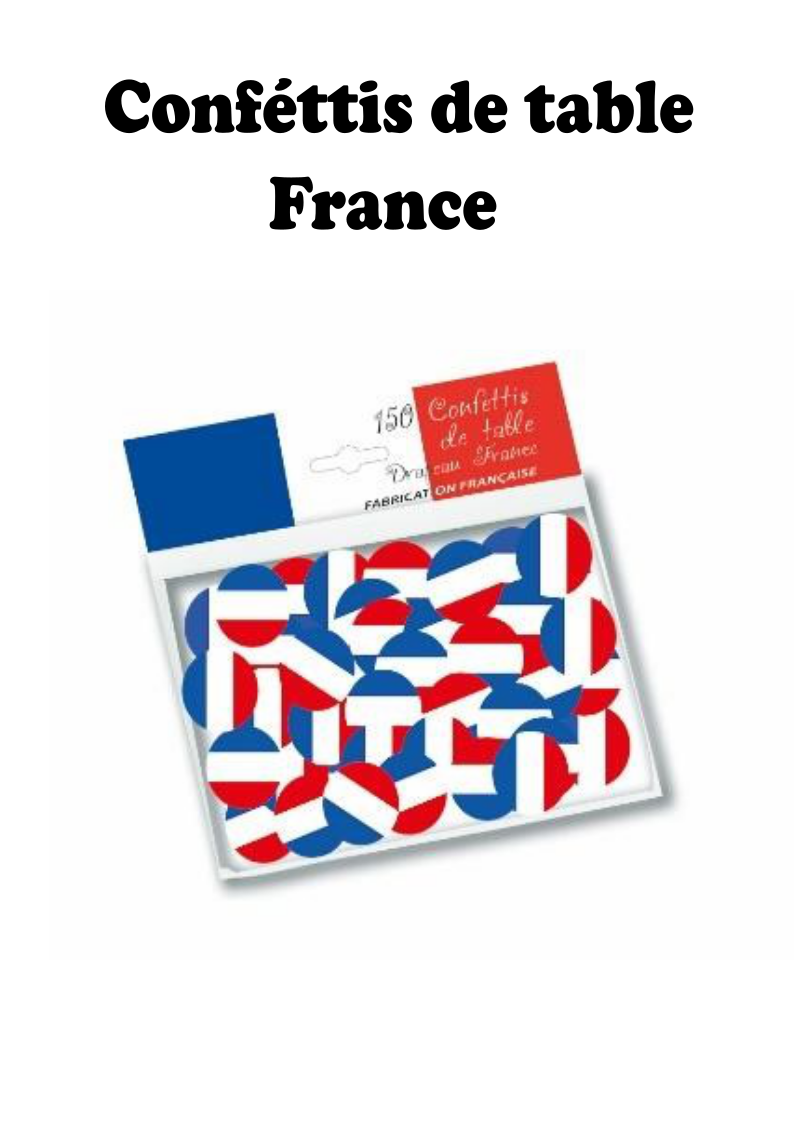 Conféttis de table France - VM Stores