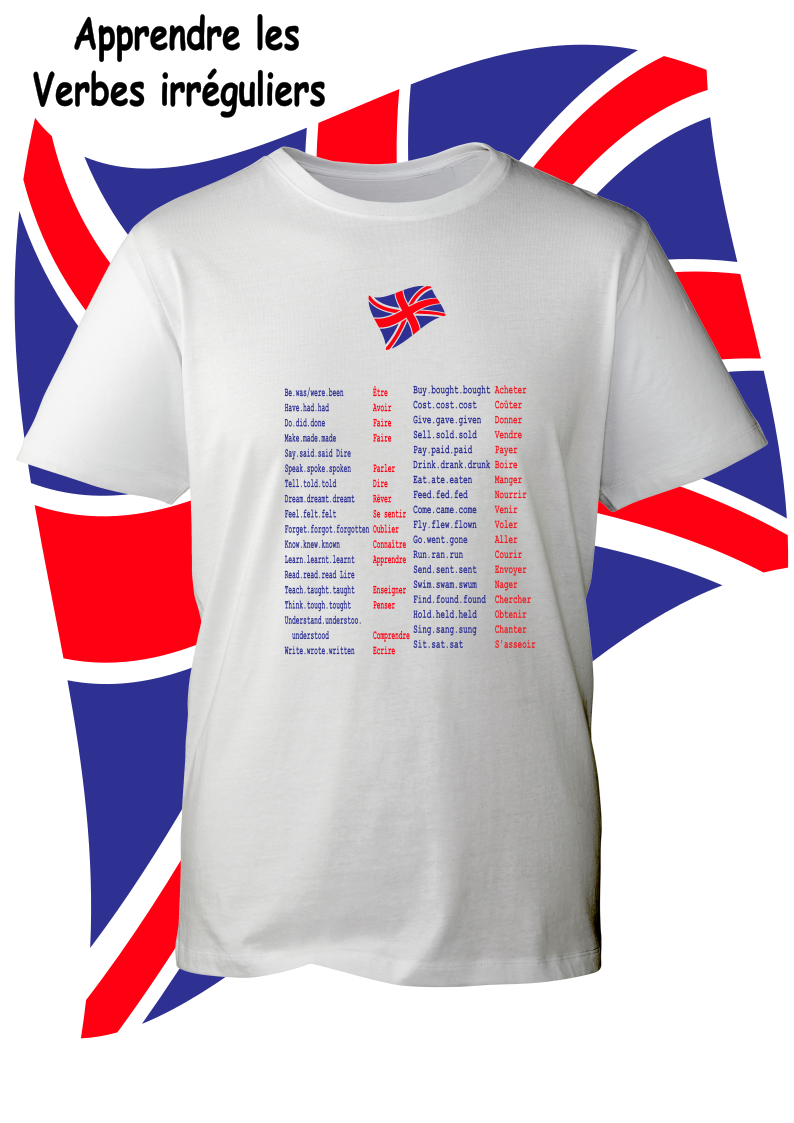 Tee-shirt verbes irréguliers - VM Stores