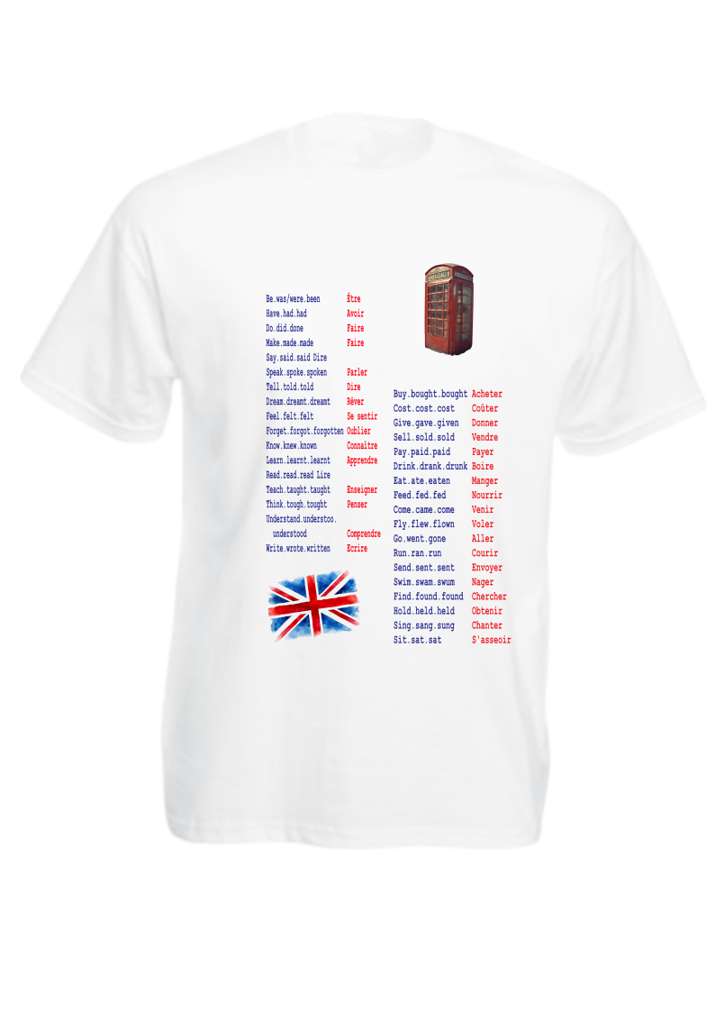 Tee-shirt verbes irréguliers - VM Stores