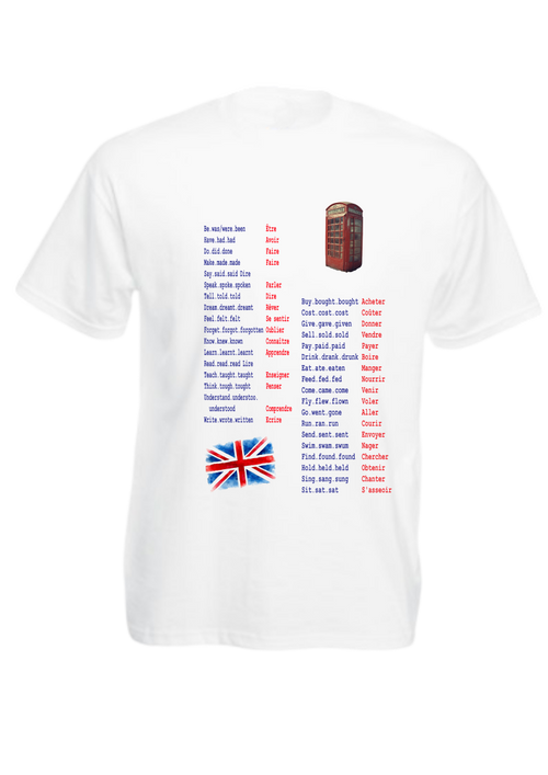 Tee-shirt verbes irréguliers - VM Stores