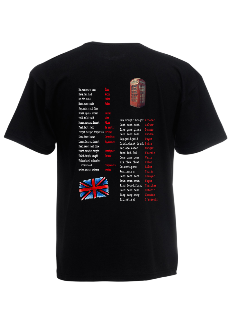 Tee-shirt verbes irréguliers - VM Stores