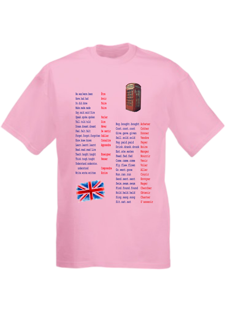 Tee-shirt verbes irréguliers - VM Stores