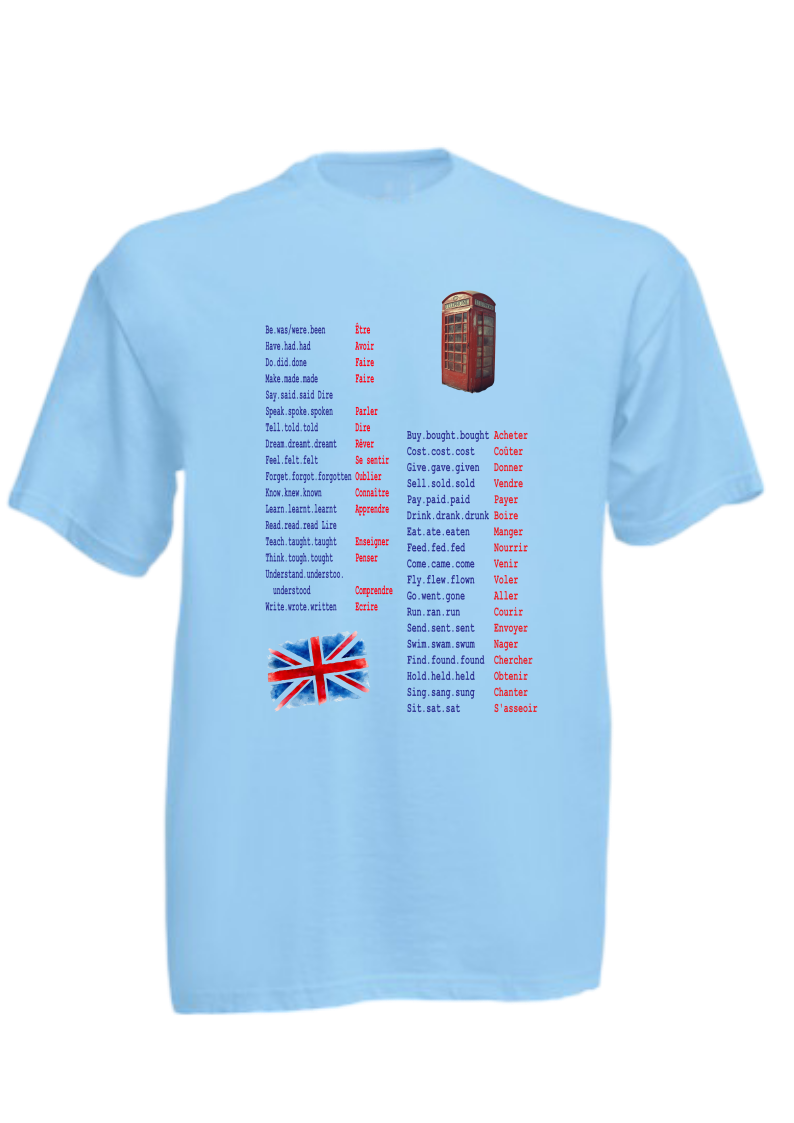 Tee-shirt verbes irréguliers - VM Stores
