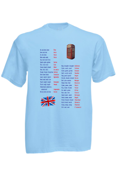 Tee-shirt verbes irréguliers - VM Stores